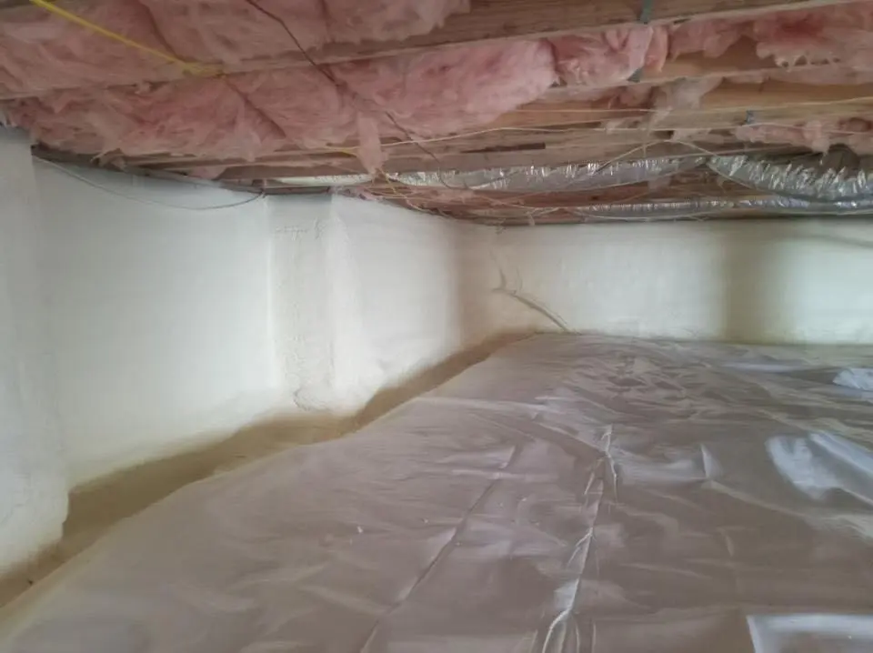 Crawl space encapsulation with closed-cell spray foam for Spray Foam Roofing Repair in Ada